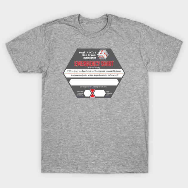 EMERGENCY SHIRT - Time Traveller's Assistance T-Shirt by FictionalBrands